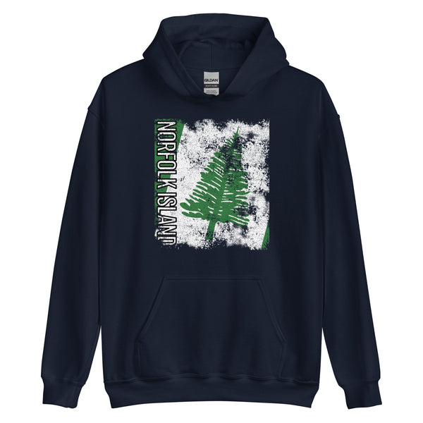 Norfolk Island Flag - Distressed Flag Hoodie