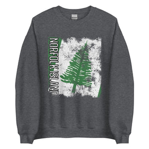 Norfolk Island Flag - Distressed Flag Sweatshirt