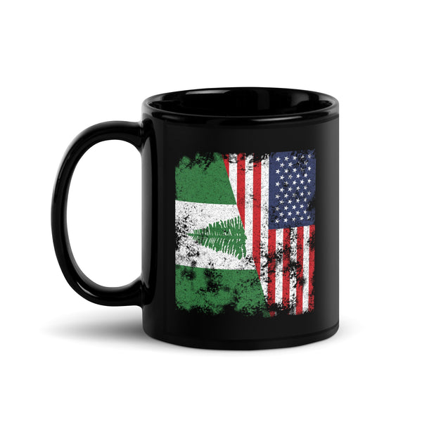 Norfolk Island USA Flag - Half American Mug
