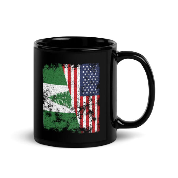 Norfolk Island USA Flag - Half American Mug