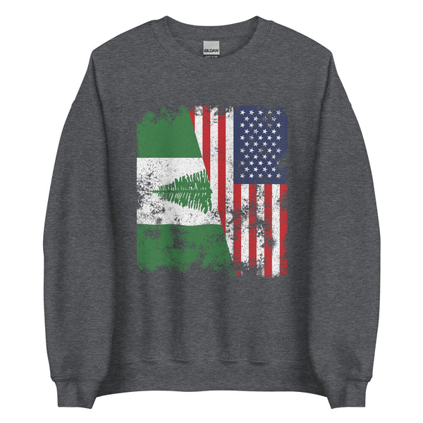 Norfolk Island USA Flag - Half American Sweatshirt