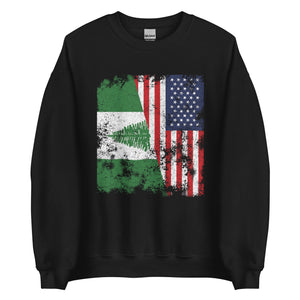 Norfolk Island USA Flag - Half American Sweatshirt