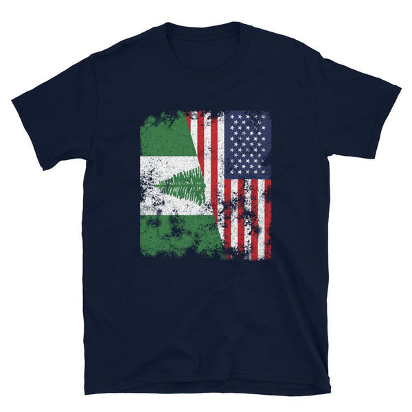 Norfolk Island USA Flag - Half American T-Shirt