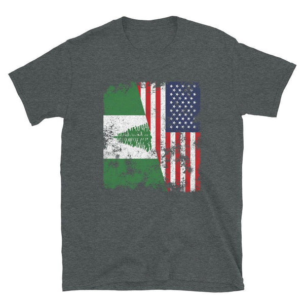 Norfolk Island USA Flag - Half American T-Shirt