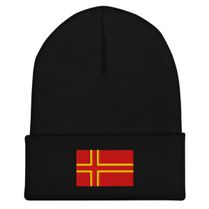 Normandy Saint Olaf Cross Flag Beanie - Embroidered Winter Hat