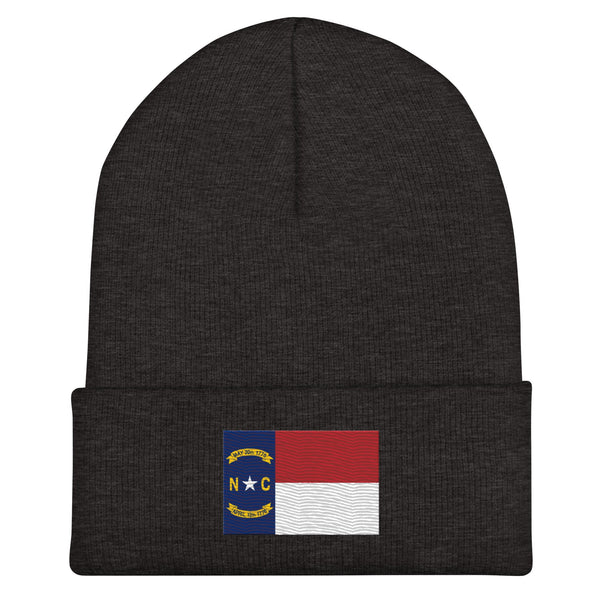 North Carolina State Flag Beanie - Embroidered Winter Hat