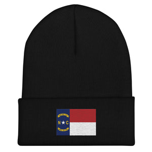 North Carolina State Flag Beanie - Embroidered Winter Hat