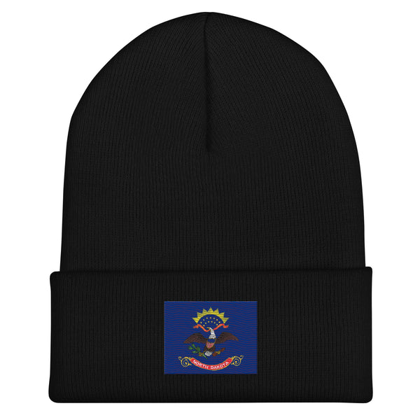 North Dakota State Flag Beanie - Embroidered Winter Hat