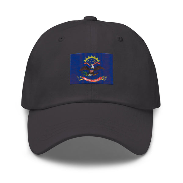 North Dakota State Flag Cap - Adjustable Embroidered Dad Hat