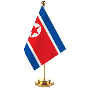 North Korea Desk Flag - Small Office Table Flag