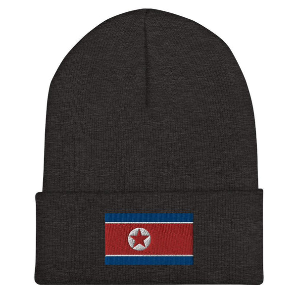 North Korea Flag Beanie - Embroidered Winter Hat