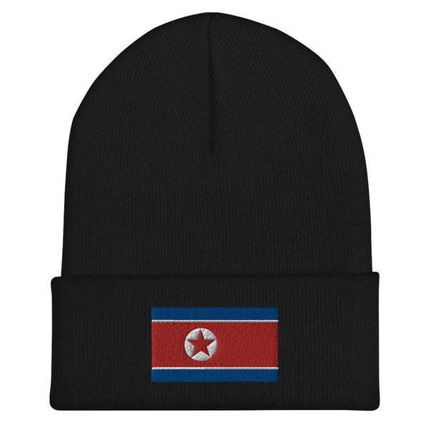 North Korea Flag Beanie - Embroidered Winter Hat