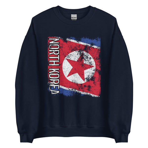 North Korea Flag - Distressed Flag Sweatshirt