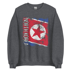 North Korea Flag - Distressed Flag Sweatshirt