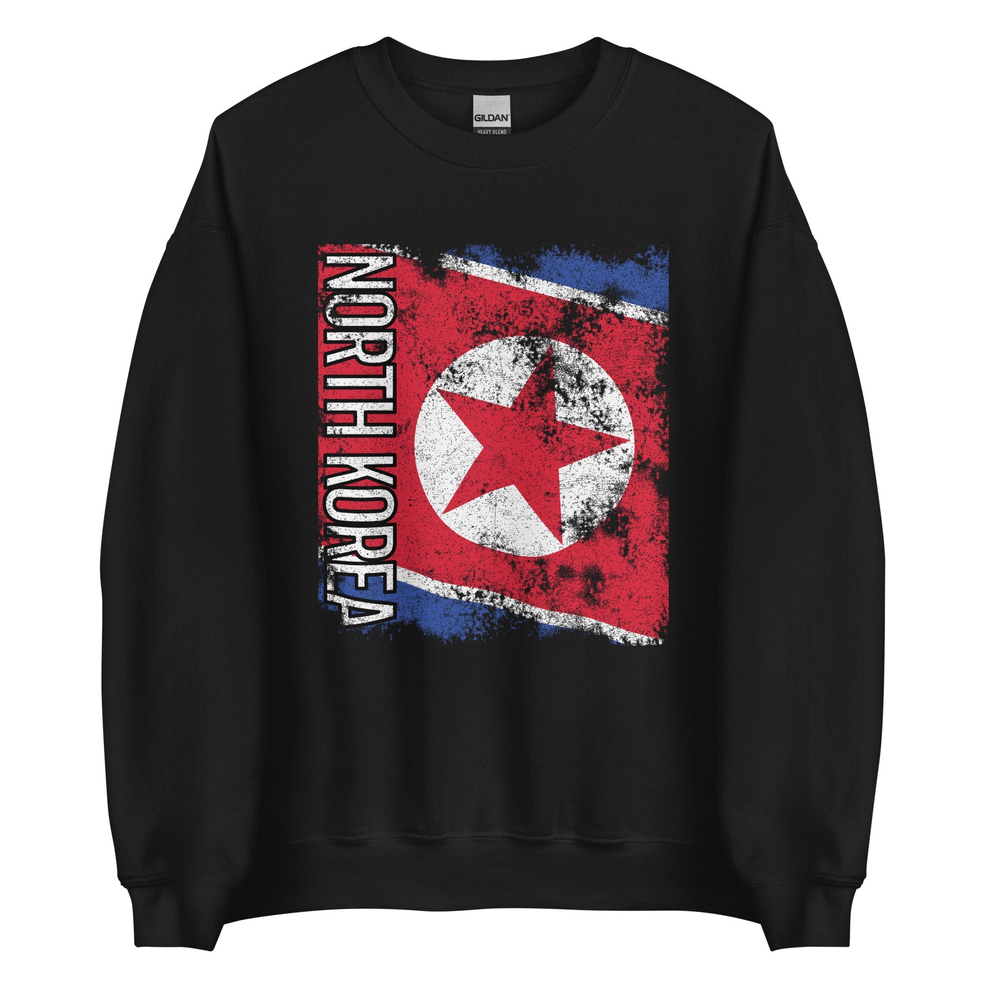 North Korea Flag - Distressed Flag Sweatshirt