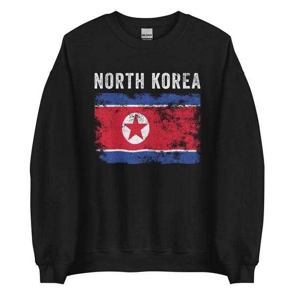 North Korea Flag Distressed Sweatshirt