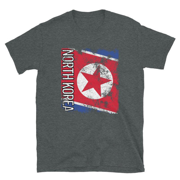 North Korea Flag Distressed T-Shirt