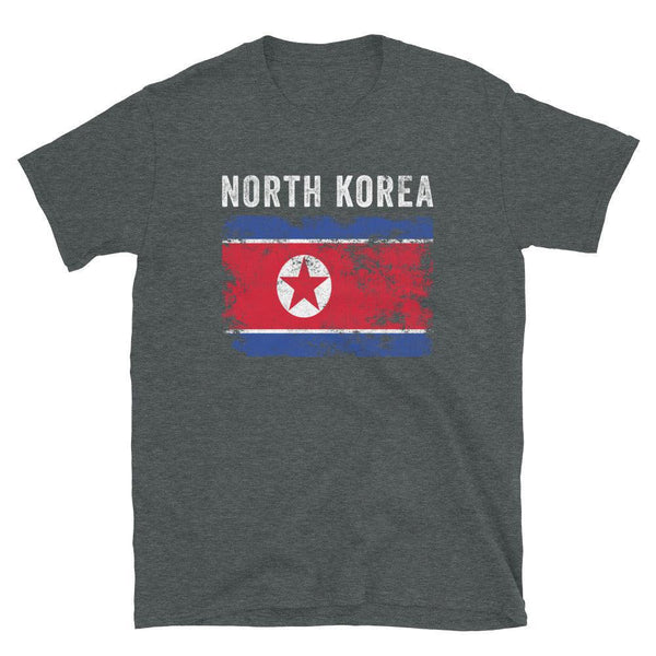 North Korea Flag Distressed T-Shirt