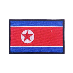 North Korea Flag Patch - Iron On/Hook & Loop Patch