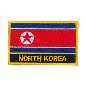 North Korea Flag Patch - Sew On/Iron On Patch