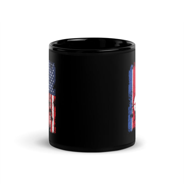 North Korea USA Flag - Half American Mug