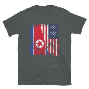 North Korea USA Flag - Half American T-Shirt