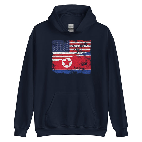 North Korea USA Flag Hoodie