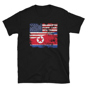 North Korea USA Flag T-Shirt