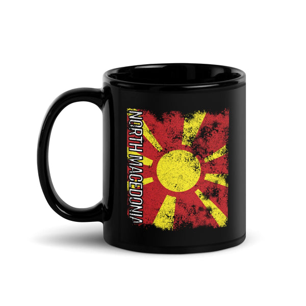 North Macedonia Flag - Distressed Flag Mug