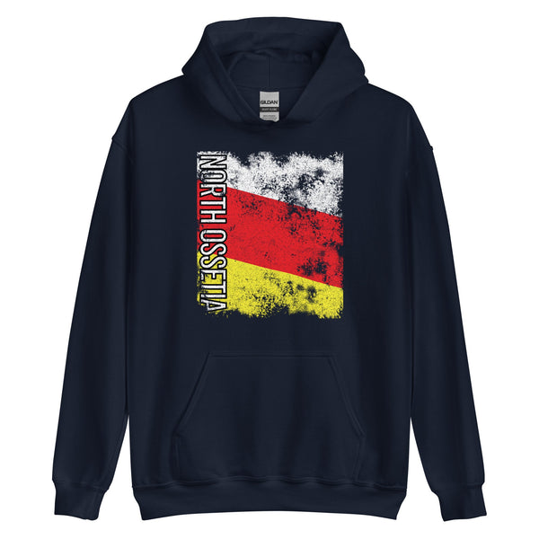 North Ossetia Flag - Distressed Flag Hoodie