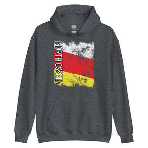 North Ossetia Flag - Distressed Flag Hoodie