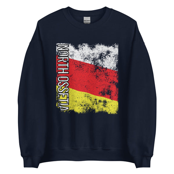 North Ossetia Flag - Distressed Flag Sweatshirt