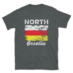 North Ossetia Flag Distressed T-Shirt