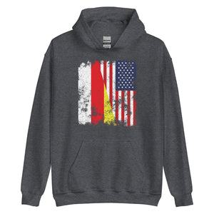 North Ossetia USA Flag - Half American Hoodie