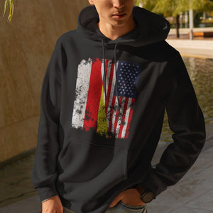 North Ossetia USA Flag - Half American Hoodie