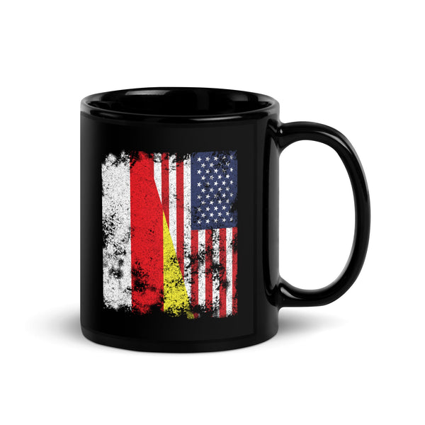 North Ossetia USA Flag - Half American Mug