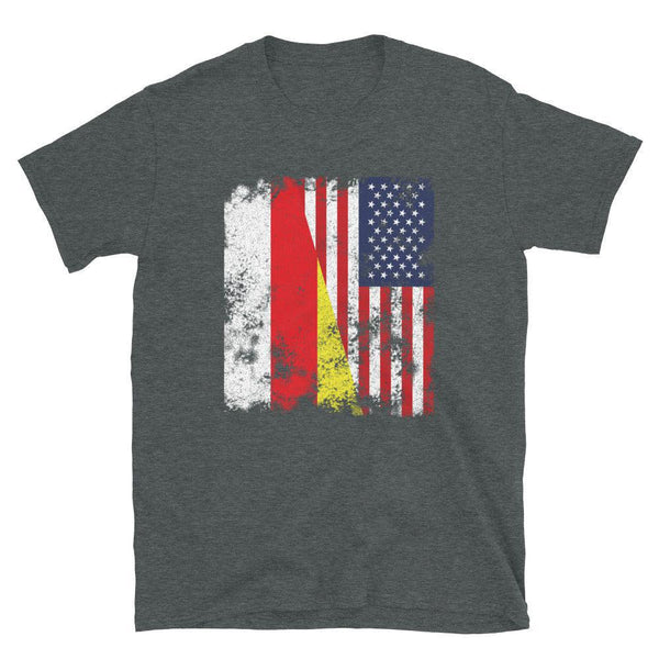 North Ossetia USA Flag - Half American T-Shirt