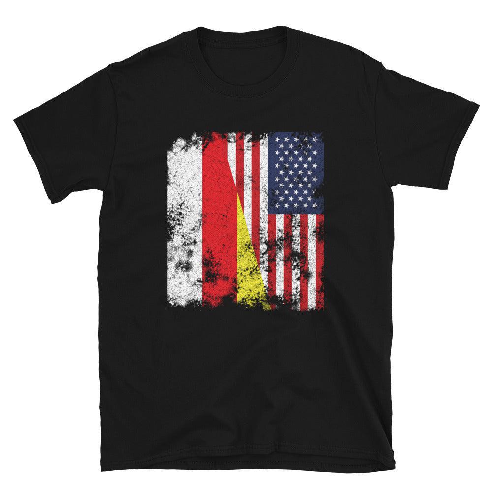 North Ossetia USA Flag - Half American T-Shirt