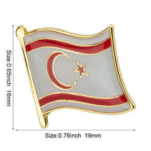 Northern Cyprus Flag Lapel Pin - Enamel Pin Flag