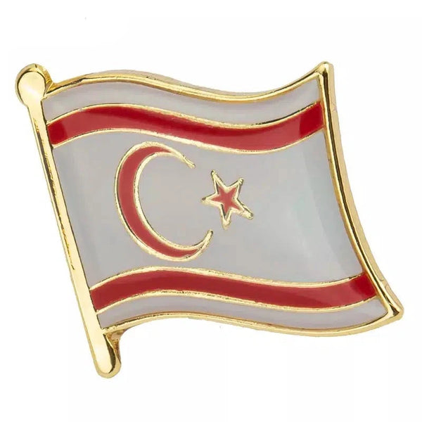 Northern Cyprus Flag Lapel Pin - Enamel Pin Flag