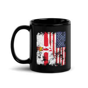 Northern Ireland USA Flag Half American Mug