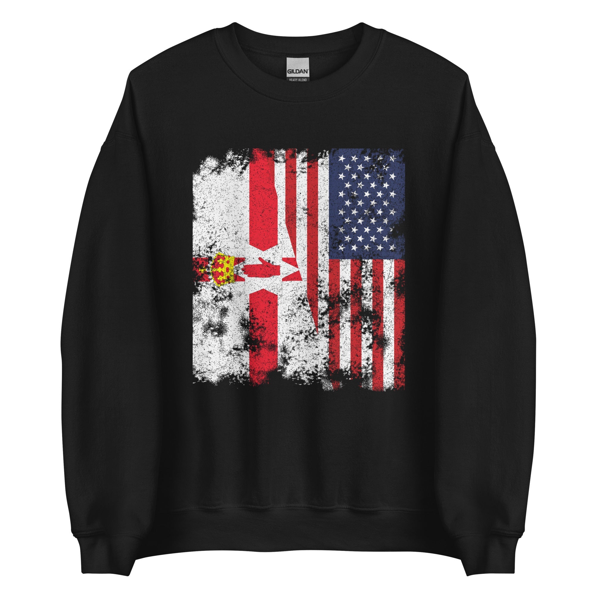 Northern Ireland USA Flag Half American Sweatshirt