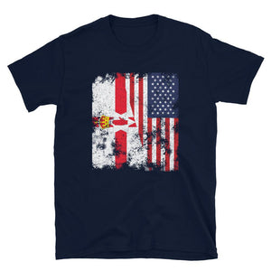 Northern Ireland USA Flag Half American T-Shirt