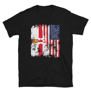 Northern Ireland USA Flag Half American T-Shirt