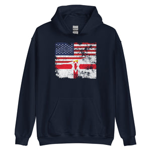 Northern Ireland USA Flag Hoodie