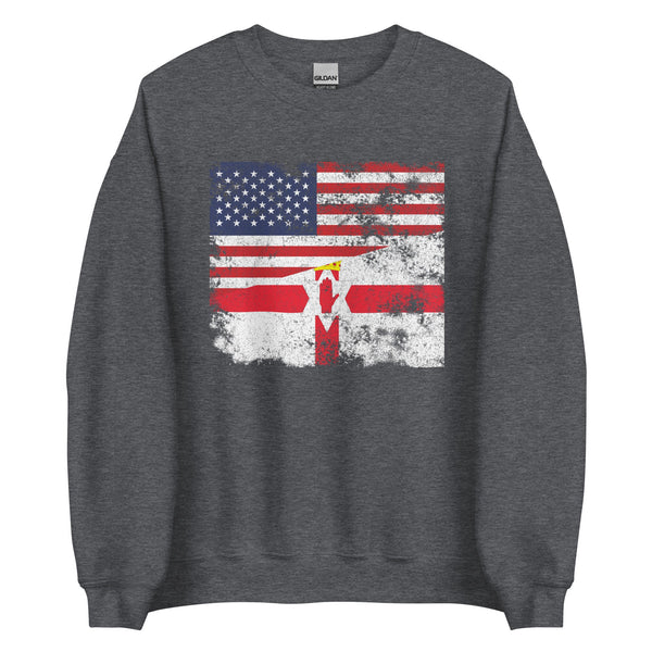 Northern Ireland USA Flag Sweatshirt