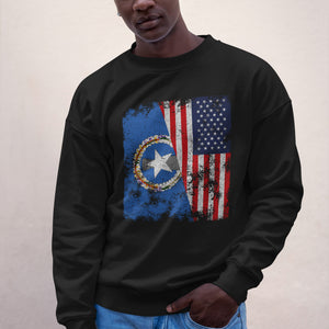 Northern Mariana Islands 1976-1989 USA Flag Sweatshirt