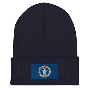 Northern Mariana Islands Flag Beanie - Embroidered Winter Hat