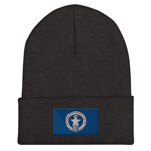 Northern Mariana Islands Flag Beanie - Embroidered Winter Hat