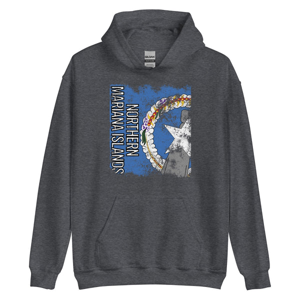 Northern Mariana Islands Flag - Distressed Flag Hoodie